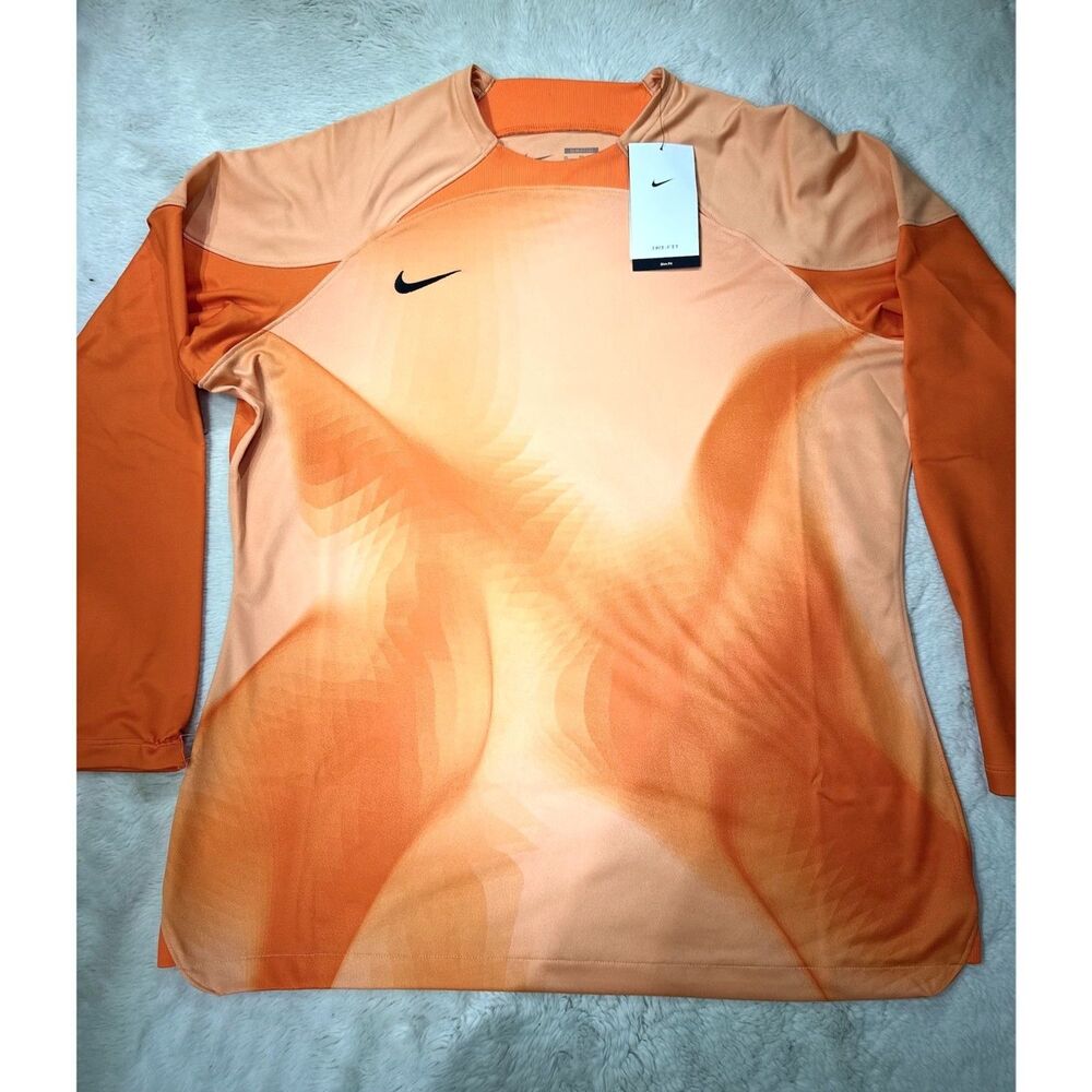 Nike Football Soccer Goal Keeper futbol Jersey orange DH8226-819 women's XL